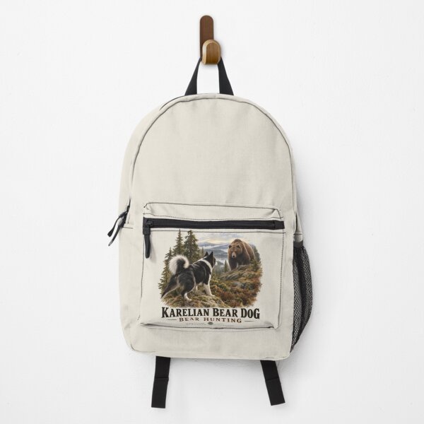 Artikelvorschau, Karelischer Bärenhund Bärenjagd Vintage Jagdlogo entworfen und verkauft von TammyHunterArt.