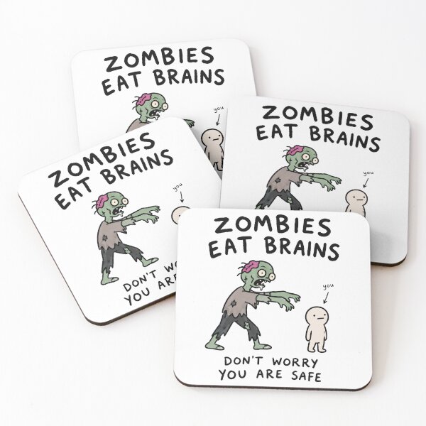 Item preview, Zombies Eat Brains Funny Halloween designed and sold by MonkiFlipp.