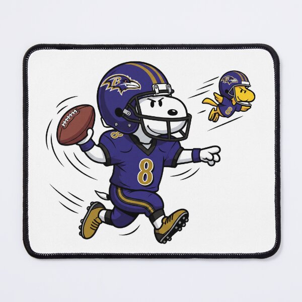 Item preview, Snoopy & Woodstock Baltimore Ravens Football Retro F117 designed and sold by GLUVY-THEME.