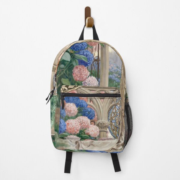 Item preview, Hydrangea Elegance – Mucha Inspired Art Nouveau Woman & Floral Garden Wall Art designed and sold by Tamas Das.