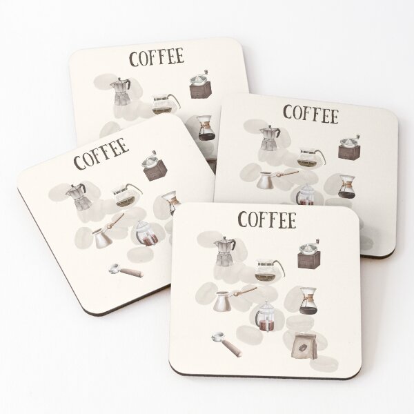 Item preview, Watercolor Coffee Brewing Methods Equipment Poster designed and sold by HBBS DESIGNS.