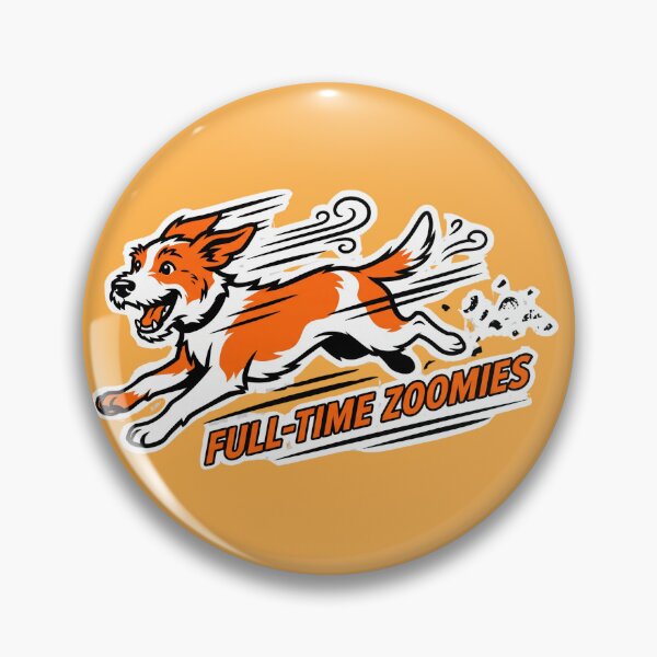 Item preview, Funny Running Dog 'Full-Time Zoomies' Sticker Graphic Design designed and sold by BiniClicks.