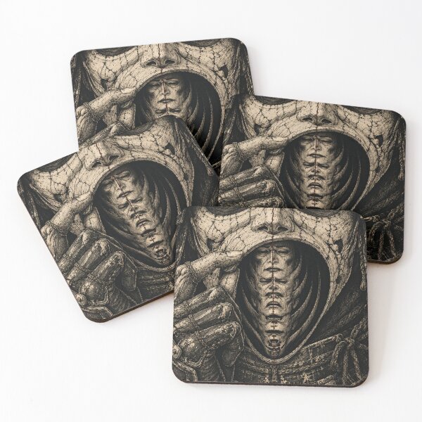 Item preview, Samurai Mask Framing a Column of Faces designed and sold by MouradStudio.