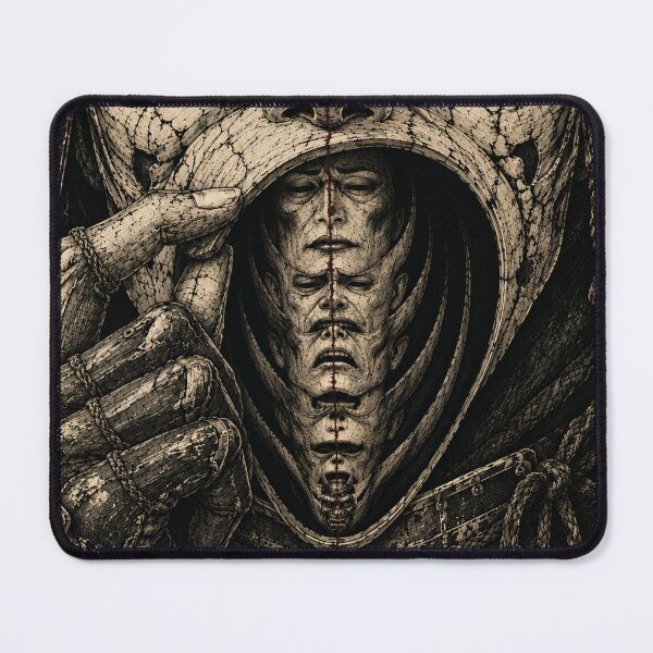 Item preview, Samurai Mask Framing a Column of Faces designed and sold by MouradStudio.