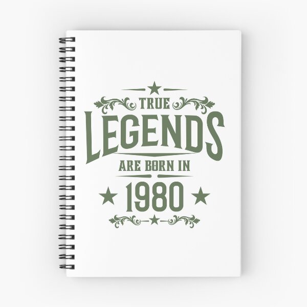 Item preview, True Legends Born in 1980 Birthday Vintage Typography Gift designed and sold by HYPNK.