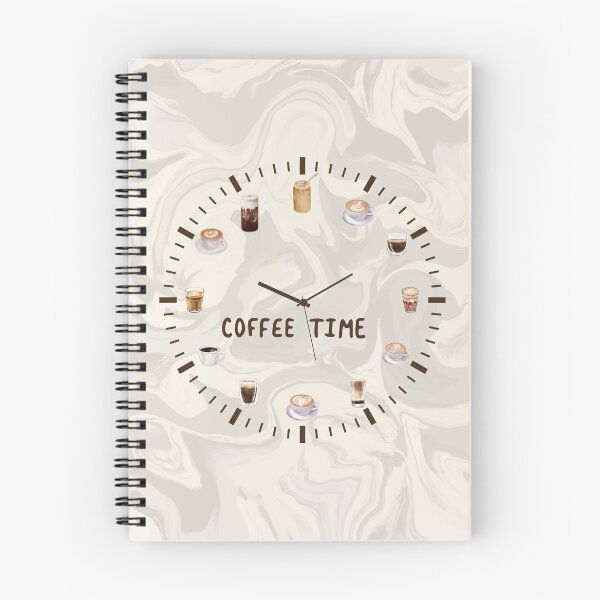 Item preview, Watercolor Coffee Time Clock Marble Aesthetic Decor designed and sold by HBBS DESIGNS.