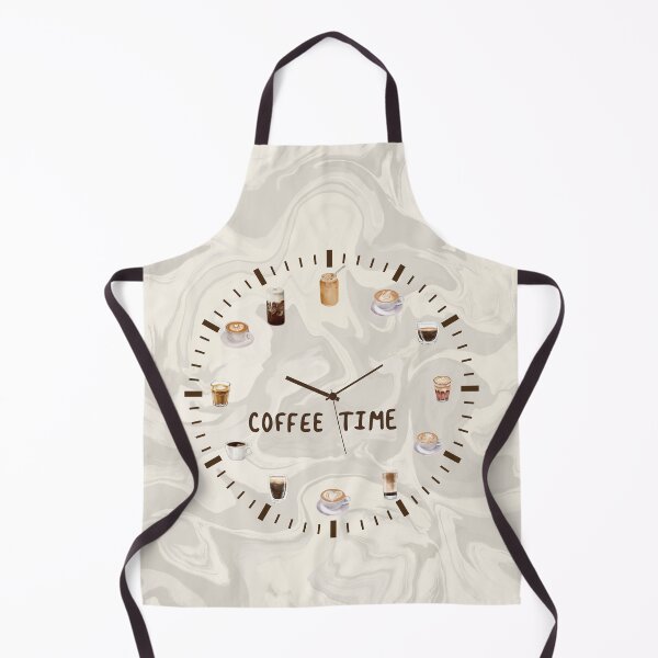 Item preview, Watercolor Coffee Time Clock Marble Aesthetic Decor designed and sold by HBBS DESIGNS.