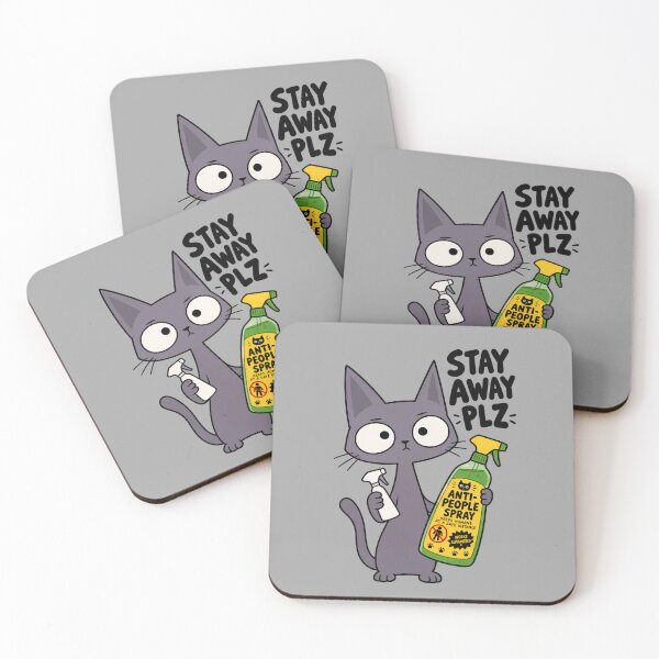 Item preview, Stay Away PLZ Funny Cat Anti People Spray Introvert Sarcastic T-Shirt designed and sold by Fuzzaroo.