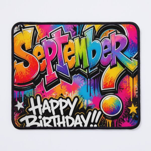 Item preview, September Happy Birthday Graffiti Splash designed and sold by Lespribos .