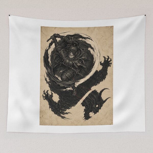 Item preview, Masked Samurai Inside a Shadow Circle designed and sold by MouradStudio.