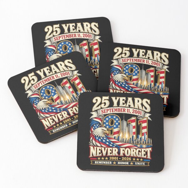 Item preview, 25 Years Never Forget September 11 2001 Patriotic Tribute Design designed and sold by QLShop.