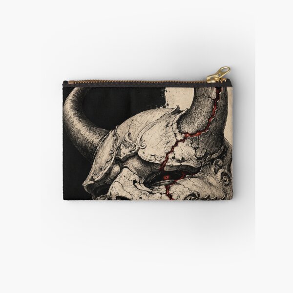 Item preview, Cracked Horned Oni Skull Biting a Katana designed and sold by MouradStudio.