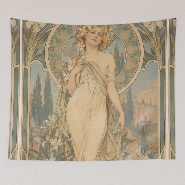 Item preview, Alphonse Mucha Spring 1898 designed and sold by maniacfitness.