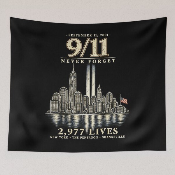 Item preview, 9/11 Never Forget September 11 2001 Memorial Tribute Design designed and sold by QLShop.