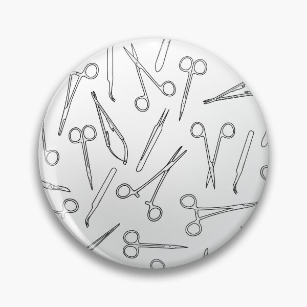 Item preview, Black Surgical Tools Pattern designed and sold by emmacatwheels.