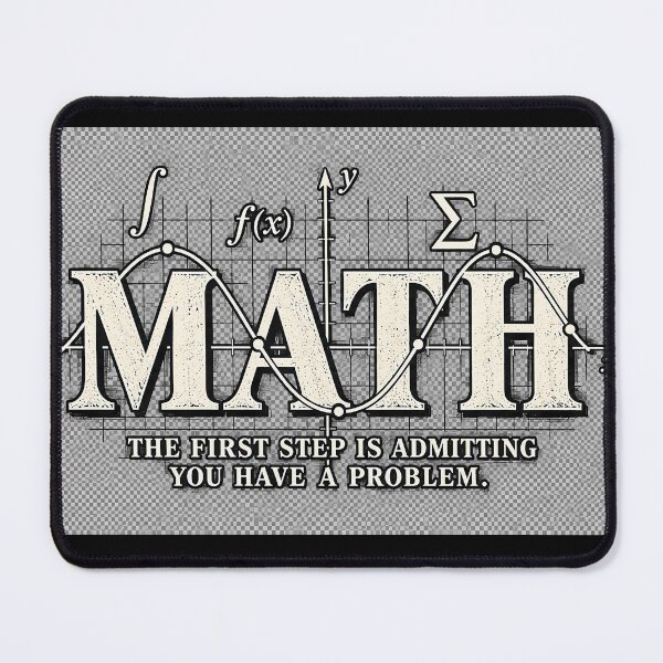 Item preview, MATH The First Step Is Admitting You Have a Problem Funny Math T-Shirt designed and sold by WorkLoop.