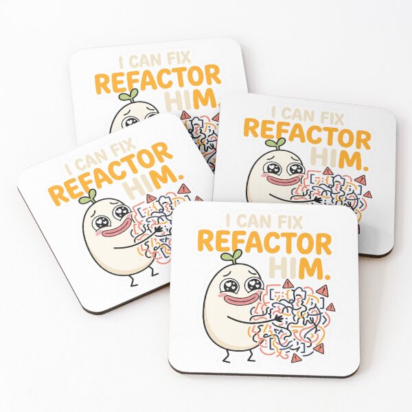 Item preview, I Can Fix Refactor Him Funny Programmer Meme designed and sold by CreativeArtisanPrints Shop.