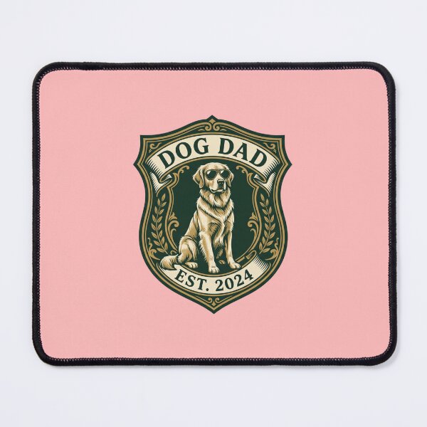 Item preview, Golden Retriever Dog Dad EST 2024 Vintage Crest Graphic Design with Sunglasses for T-Shirts and Apparel designed and sold by BiniClicks.