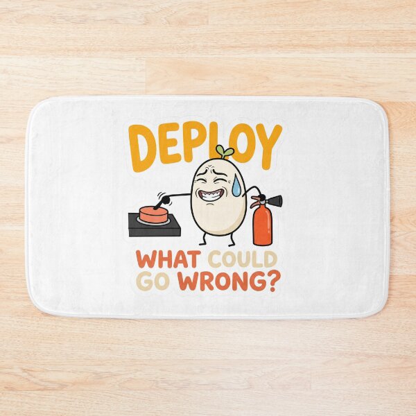 Item preview, Deploy What Could Go Wrong Funny Programmer Meme designed and sold by CreativeArtisanPrints Shop.