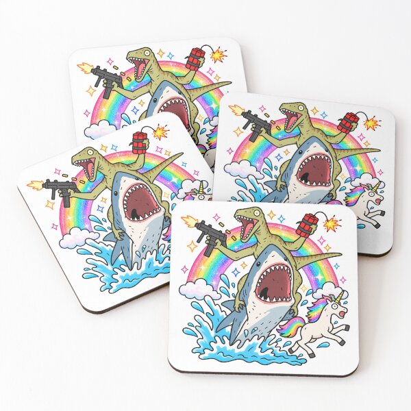 Item preview, Rainbow Shark Dinosaur Unicorn Chaos designed and sold by MonkiFlipp.