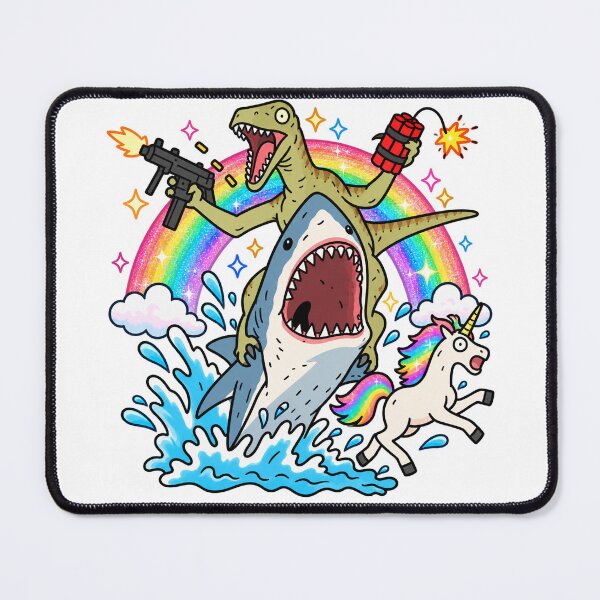 Item preview, Rainbow Shark Dinosaur Unicorn Chaos designed and sold by MonkiFlipp.