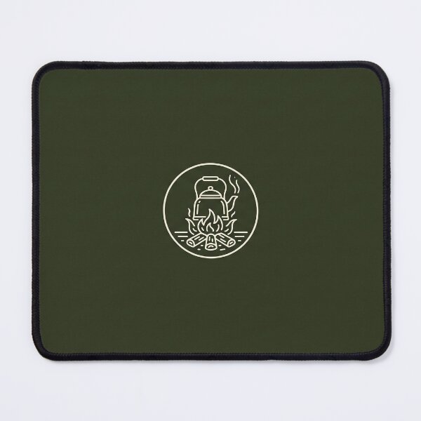 Item preview, Campfire Coffee Kettle - Vintage Outdoor Line Art Badge Sticker designed and sold by MissoStudio.