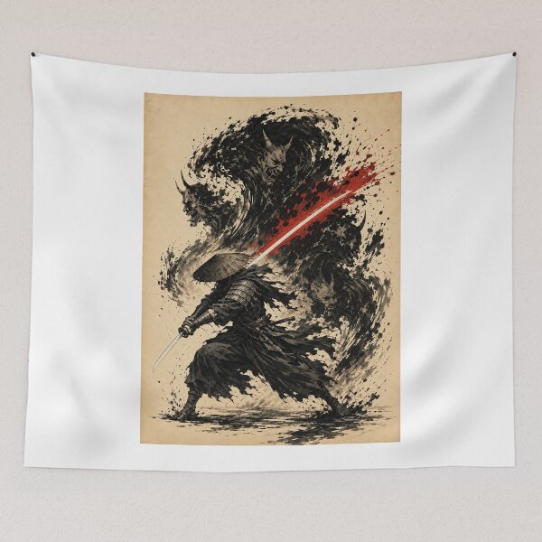 Item preview, Demon Vortex Samurai with Twin Blades designed and sold by MouradStudio.