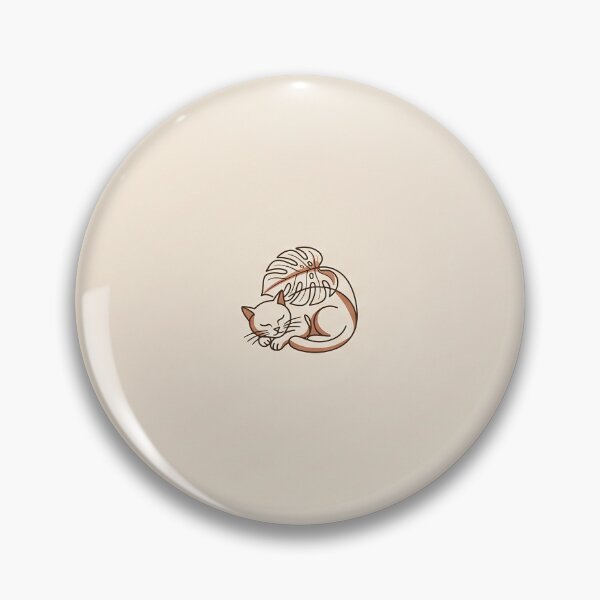 Item preview, Sleeping Cat and Monstera - Minimalist Monoline Line Art Sticker designed and sold by MissoStudio.
