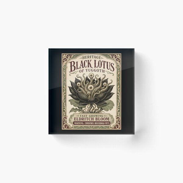 Item preview, H.P. Lovecraft Black Lotus of Yuggoth Seed Packet designed and sold by Fenay Designs.