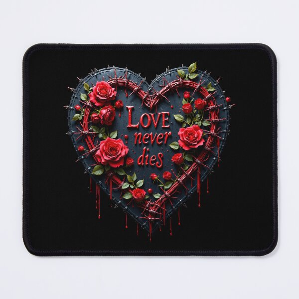 Item preview, Gothic Bleeding Heart in Barbed Wire with Roses | Dark Romance Art  designed and sold by MaciejRudzinsky.
