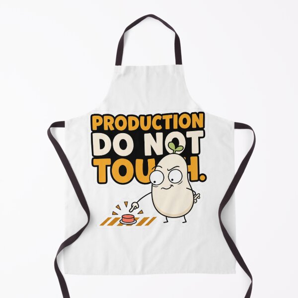 Aperçu de l'œuvre Production Do Not Touch Funny Developer Meme créée et vendue par CreativeArtisanPrints Shop.