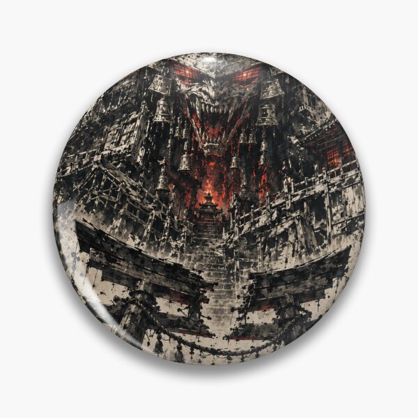 Item preview, Lone Samurai at a Gothic Japanese Demon Temple Gate designed and sold by MouradStudio.