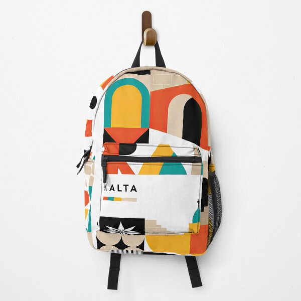Item preview, Geometric Malta-inspired travel poster featuring colorful archit designed and sold by ckybe.