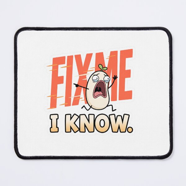 Aperçu de l'œuvre FIXME I Know Funny Programmer Coding Meme créée et vendue par CreativeArtisanPrints Shop.