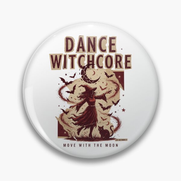 Aperçu de l'œuvre T-shirt Dance Witchcore | T-shirt graphique Halloween Move With The Moon v6 créée et vendue par DarylWelsh2024.