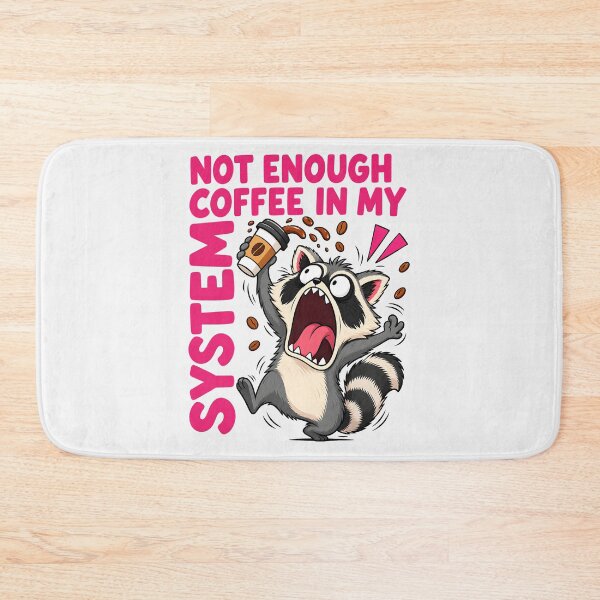 Item preview, Funny raccoon not enough coffee in my system  designed and sold by Emmatshirt1.