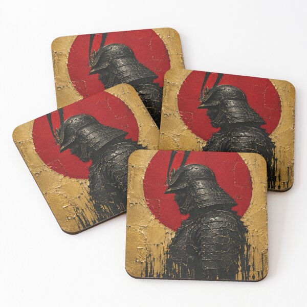 Item preview, Black Samurai Profile Against a Red Sun designed and sold by MouradStudio.