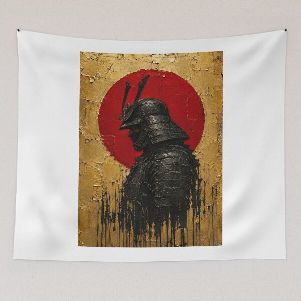 Item preview, Black Samurai Profile Against a Red Sun designed and sold by MouradStudio.