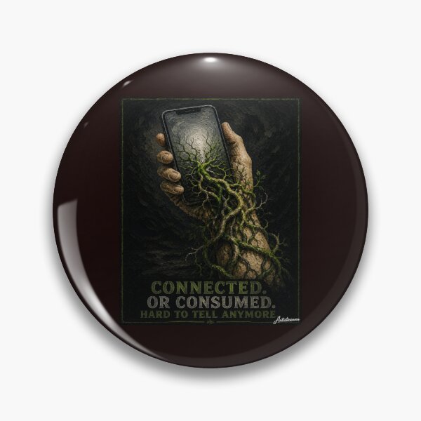 Item preview, Smartphone Roots Wrapping Wrist Surreal Tech Nature Art Green Grey designed and sold by Artisticanvas.
