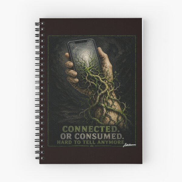 Item preview, Smartphone Roots Wrapping Wrist Surreal Tech Nature Art Green Grey designed and sold by Artisticanvas.