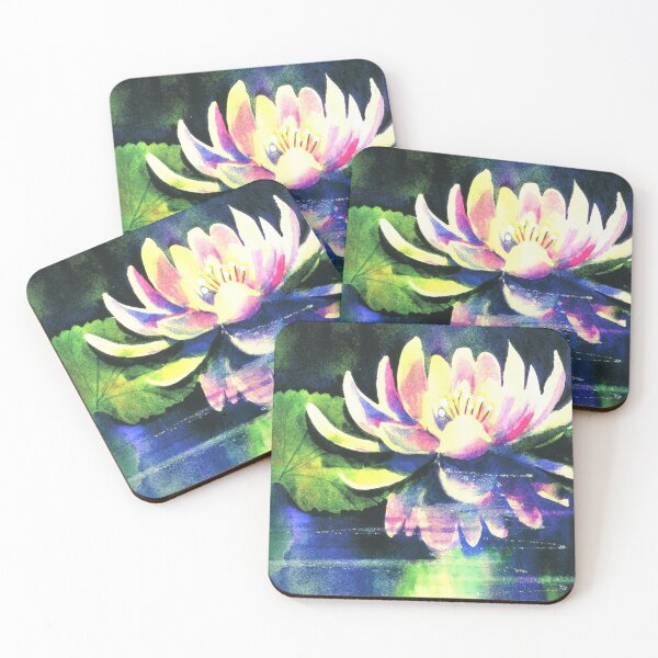 Item preview, Waterlily on Dark Background designed and sold by aswoa.