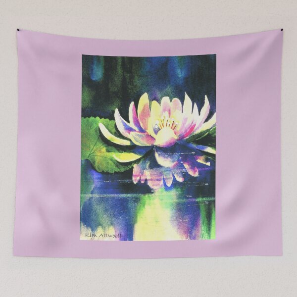 Item preview, Waterlily on Dark Background designed and sold by aswoa.