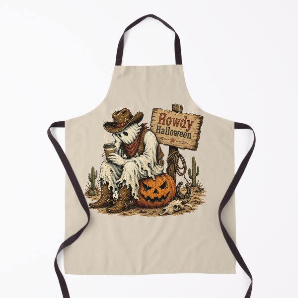 Item preview, Howdy Halloween Western Coffee Ghost Cowboy designed and sold by MythicCotton.