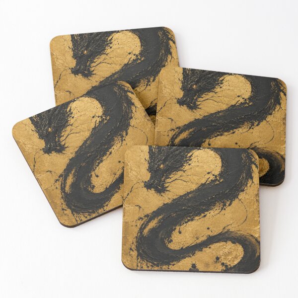 Item preview, Black Ink Dragon Above a Lone Samurai designed and sold by MouradStudio.