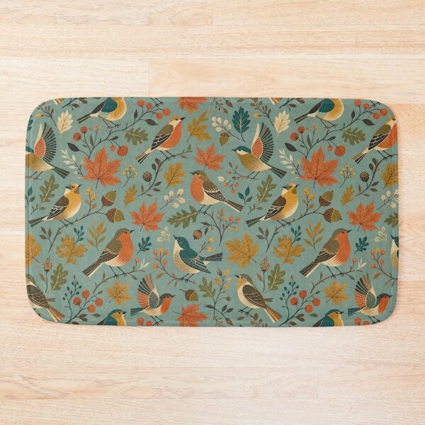 Item preview, Mid Century Autumn Birds Pattern designed and sold by frumixart.