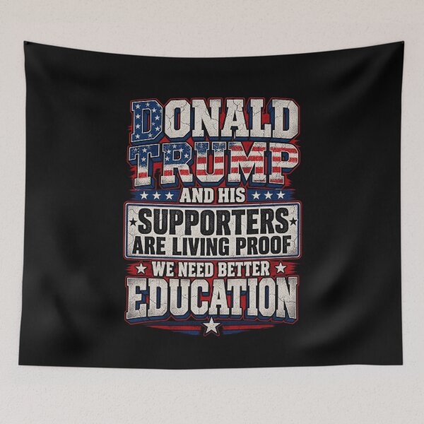 Item preview, Donald Trump Supporters Education Backside designed and sold by QSoShop.