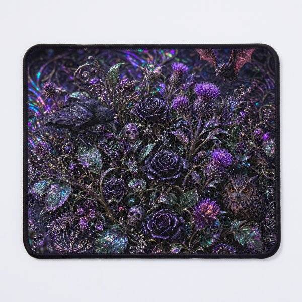 Item preview, Gothic Halloween Garden – Raven, Bat and Black Roses designed and sold by fantasystyleiom.