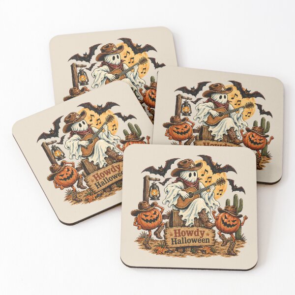 Item preview, Howdy Halloween Western Guitar Ghost Cowboy designed and sold by MythicCotton.