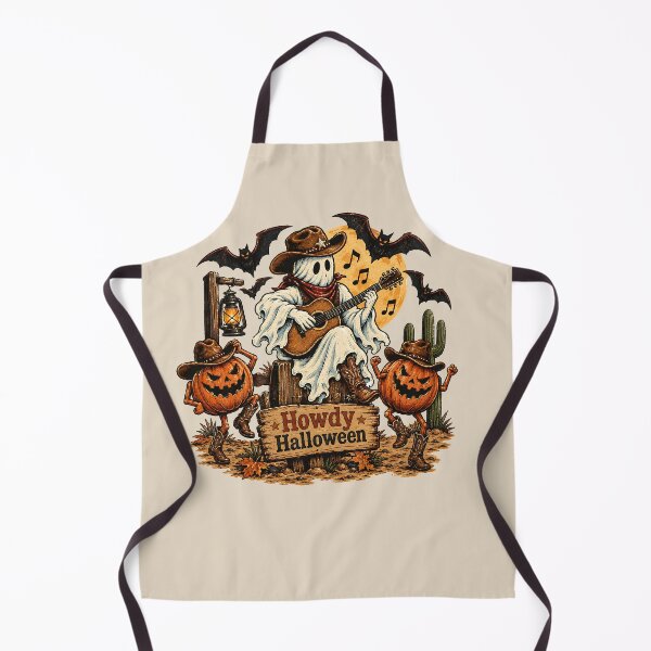 Item preview, Howdy Halloween Western Guitar Ghost Cowboy designed and sold by MythicCotton.