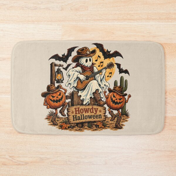 Item preview, Howdy Halloween Western Guitar Ghost Cowboy designed and sold by MythicCotton.